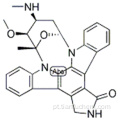 9,13-Epoxi-1H, 9H-di-indolo [1,2,3-gh: 3 &#39;, 2&#39;, 1&#39;-lm] pirrolo [3,4- j] [1,7] benzodiazonin-1-ona, 2,3,10,11,12,13-hexa-hidro-10-metoxi-9-metil-11- (metilamino) -, (57187625,9S, 10R, 11R, 13R) - CAS 62996-74-1